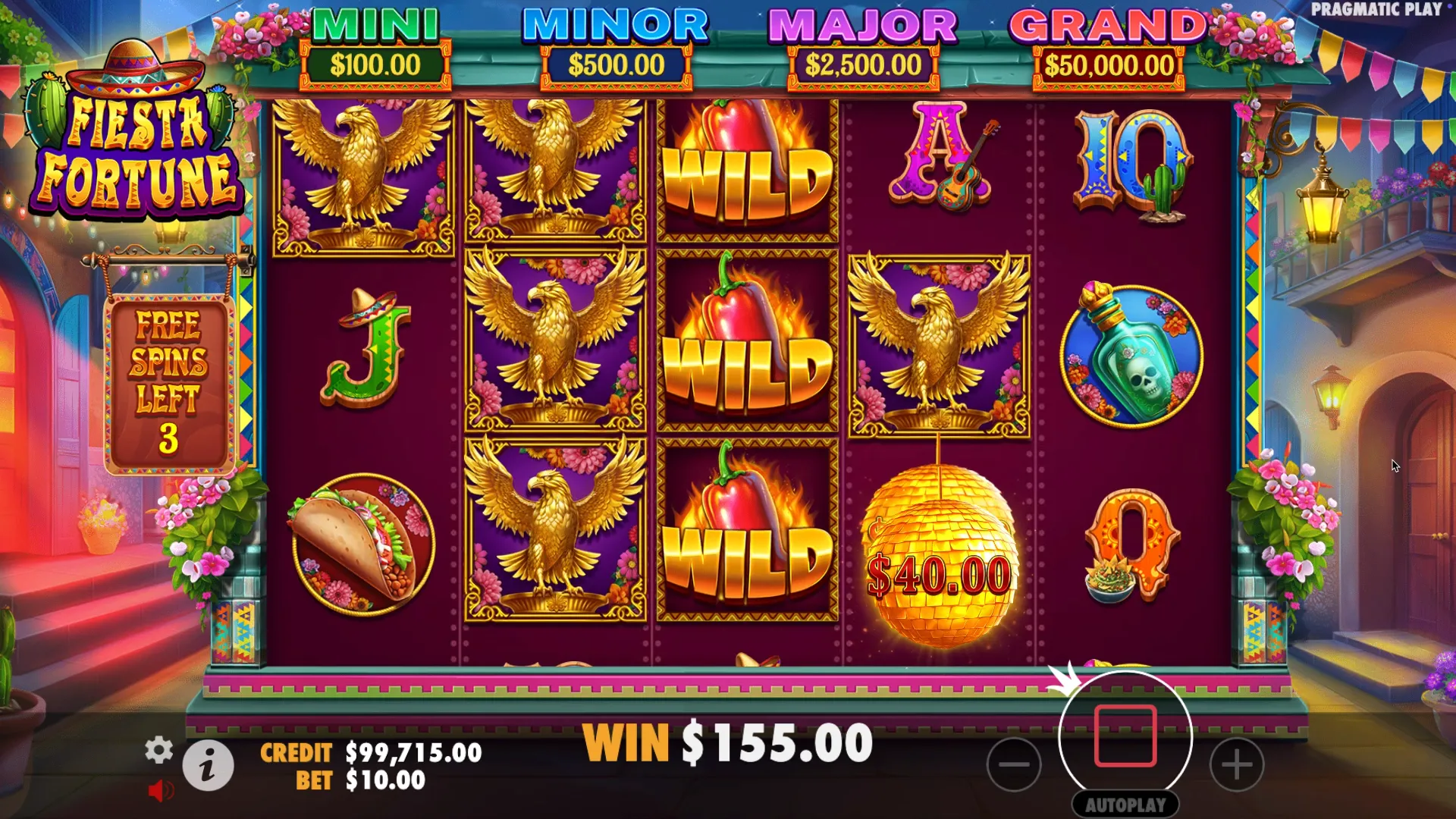 Fiesta Fortune slot bets